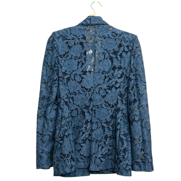 NWT Zara Lace Blazer in Teal Blue Size S - Picture 9 of 17